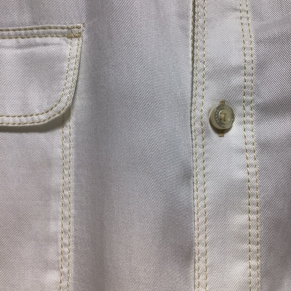 Tommy Bahama Jeans Island Crafted White Long Sleeve Button Down Shirt, Size 2XT. - Picture 10 of 12